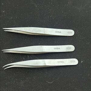 Silver Precision Tweezers Set oosa aven brand set of 3